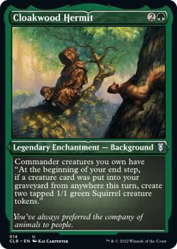 Cloakwood Hermit (Foil Etched) #514 U - Commander Legends: Battle for Baldur's Gate Pokemon card