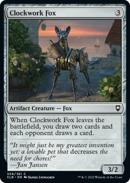 Clockwork Fox #308 C - Commander Legends: Battle for Baldur's Gate Pokemon card