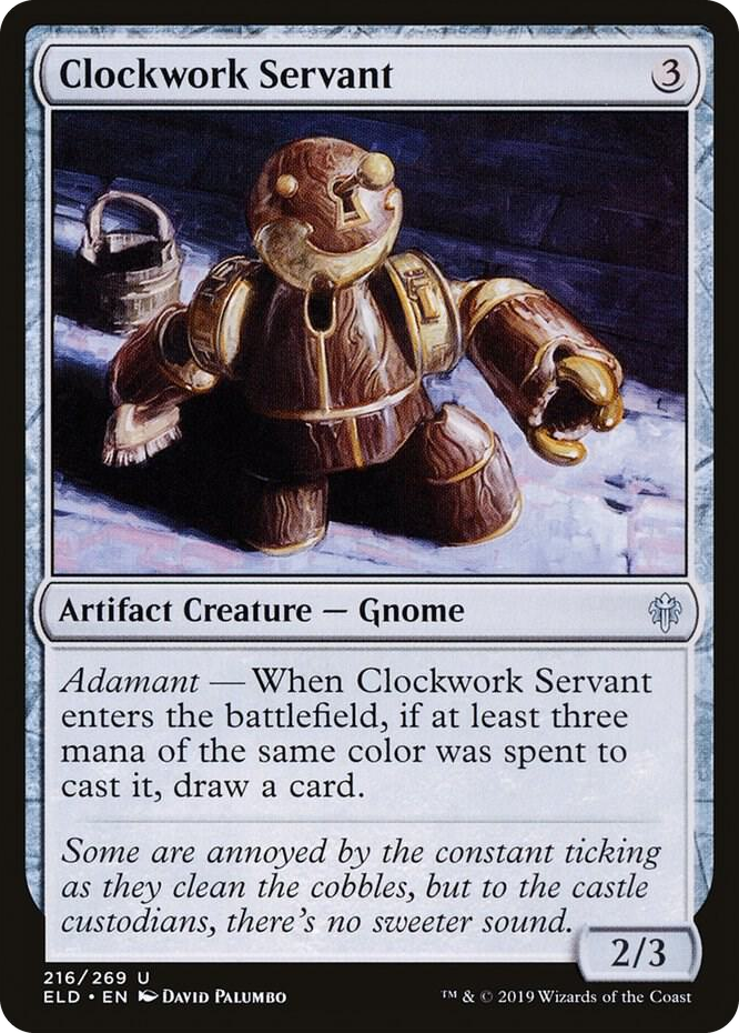 0216 Clockwork Servant U Throne of Eldraine