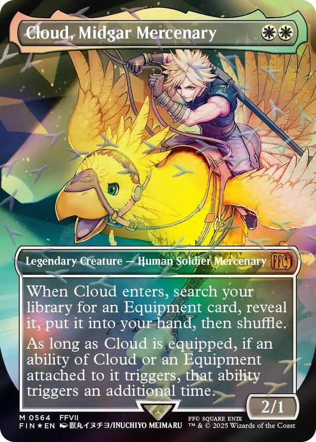 0564 Cloud, Midgar Mercenary (Borderless) (Chocobo Track Foil) M FINAL FANTASY