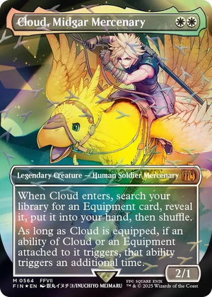 0564 Cloud, Midgar Mercenary (Borderless) (Chocobo Track Foil) M FINAL FANTASY