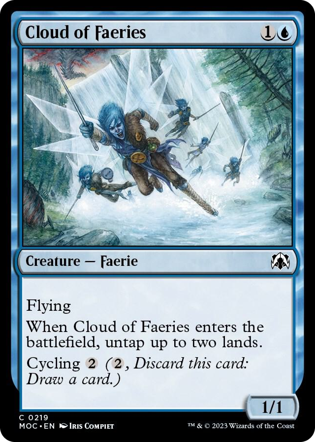 Cloud of Faeries #219 C - Commander: March of the Machine Pokemon card