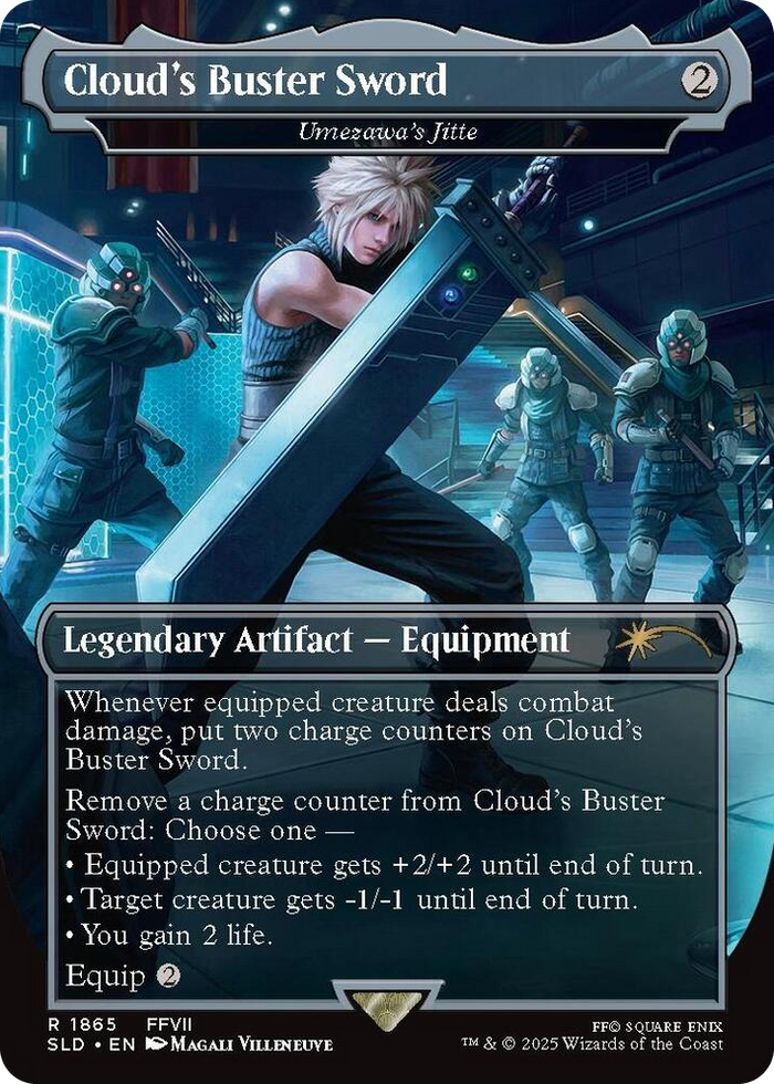 Cloud's Buster Sword - Umezawa's Jitte #1865 R - Secret Lair Drop Series Pokemon card
