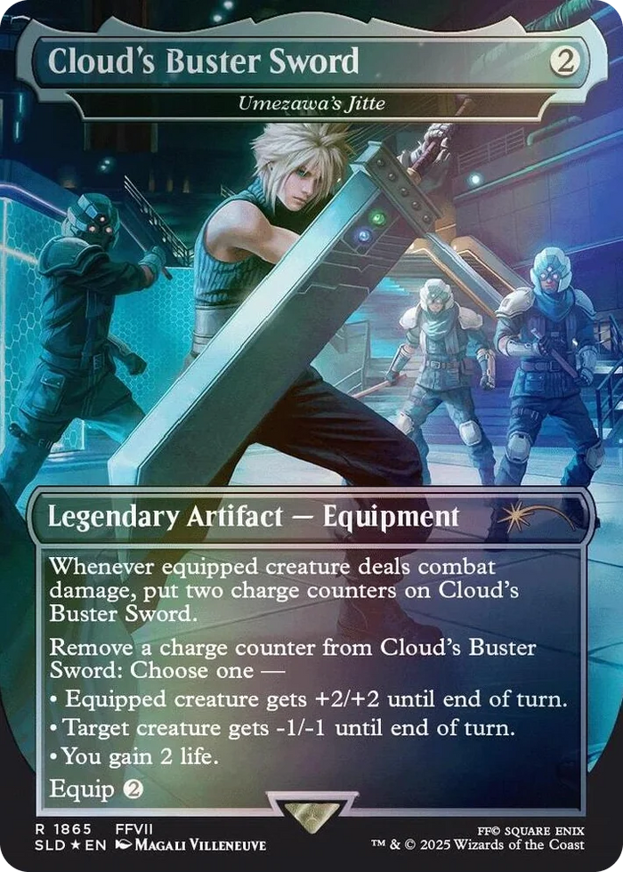 1865 Cloud's Buster Sword - Umezawa's Jitte (Rainbow Foil) R Secret Lair Drop Series