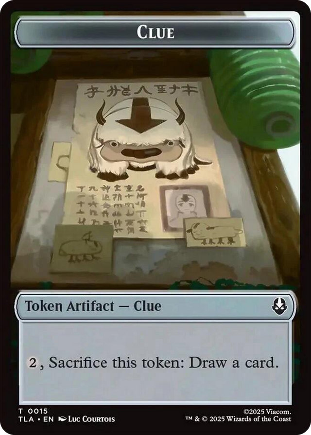 0015 Clue (0015) // Spirit (0003) Double-Sided Token T The Last Airbender