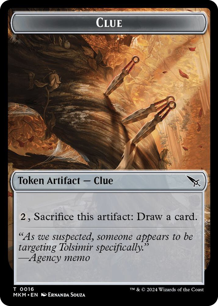 0016 Clue (0016) // A 0043 Double-Sided Token T Murders at Karlov Manor