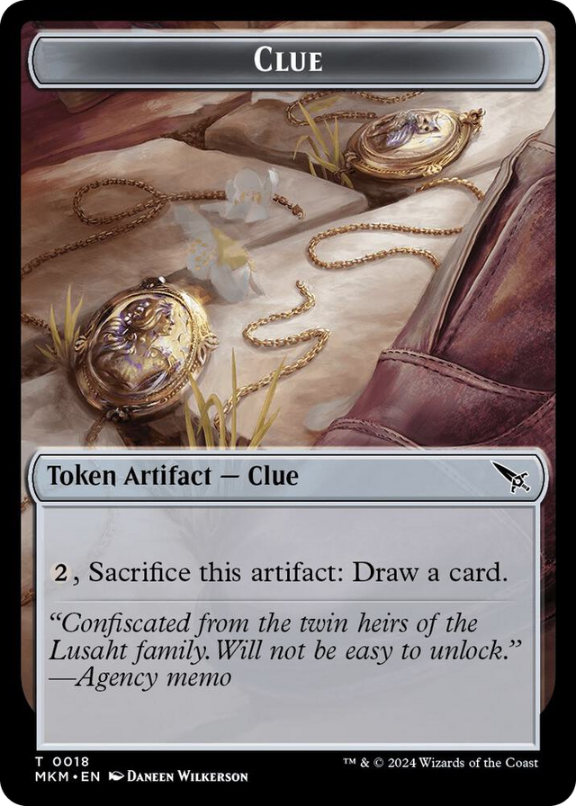 0018 Clue (0018) // A 0045 Double-Sided Token T Murders at Karlov Manor