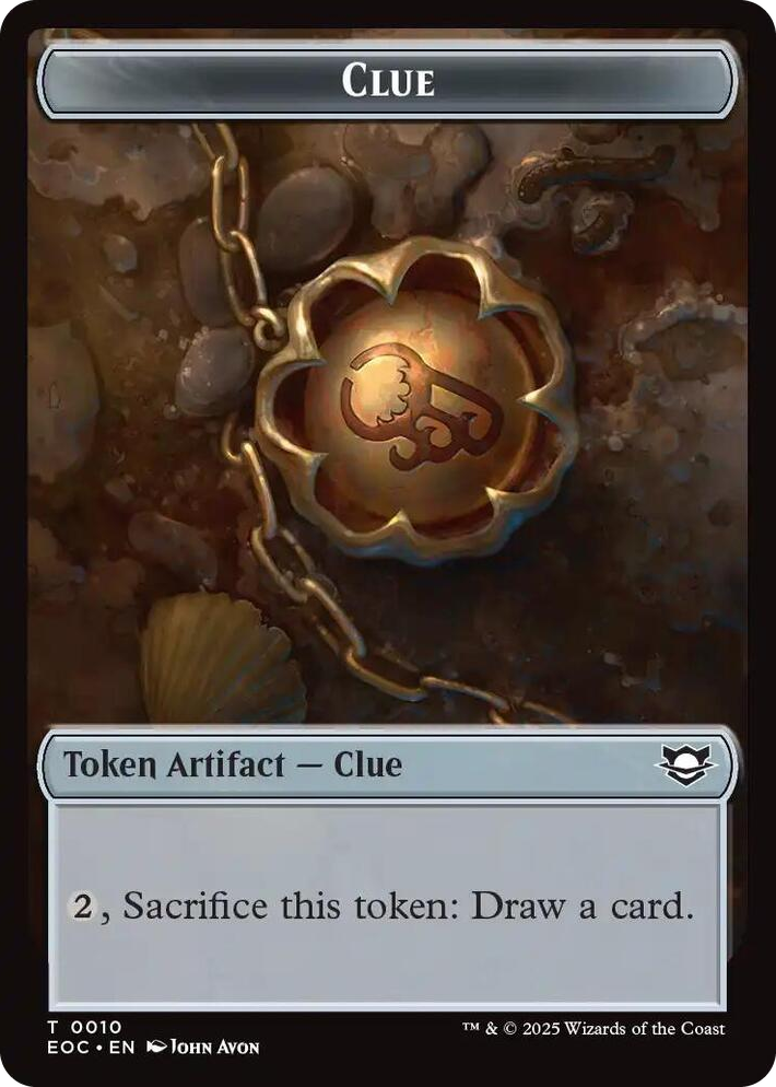 0010 Clue // Beast (0005) Double-Sided Token T Commander: Edge of Eternities
