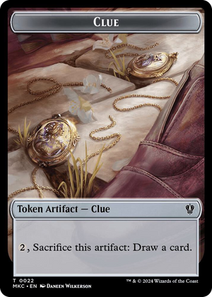 0022 Clue // Food Double-Sided Token T Commander: Murders at Karlov Manor
