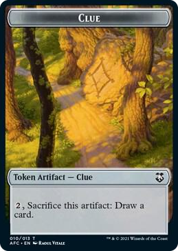 0010 Clue // Goblin Double-Sided Token T Commander: Adventures in the Forgotten Realms