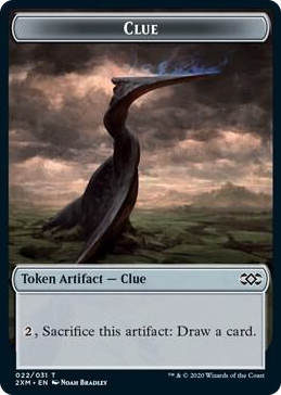 0022 Clue // Golem Double-Sided Token T Double Masters