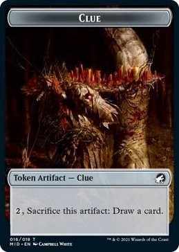 0016 Clue // Insect Double-Sided Token T Innistrad: Midnight Hunt