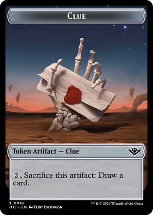0016 Clue // Plot Double-Sided Token T Outlaws of Thunder Junction