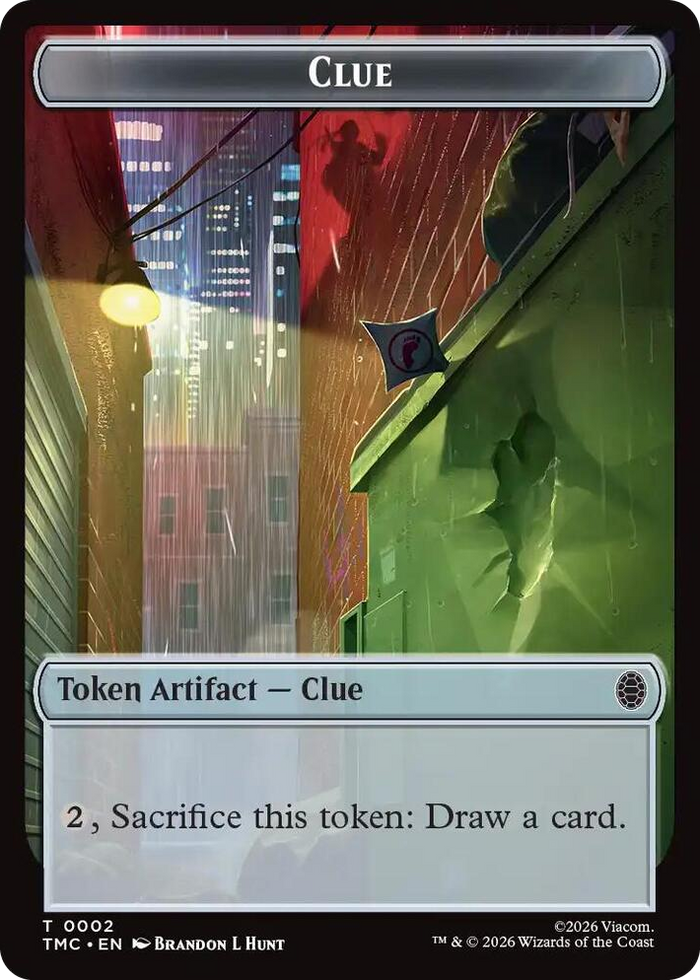 Clue // Rat Double-Sided Token #2 T - Commander: Teenage Mutant Ninja Turtles Pokemon card