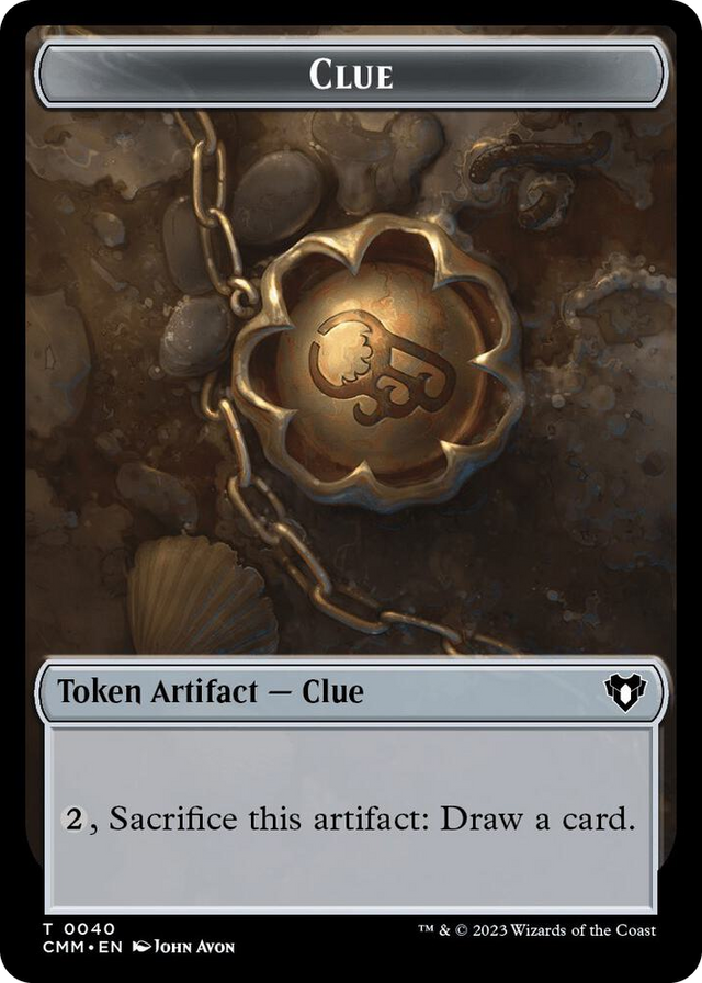 0040 Clue // Rat Double-Sided Token T Commander Masters