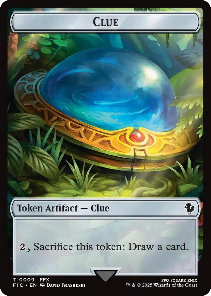 Clue // Treasure Double-Sided Token #9 T - Commander: FINAL FANTASY Pokemon card