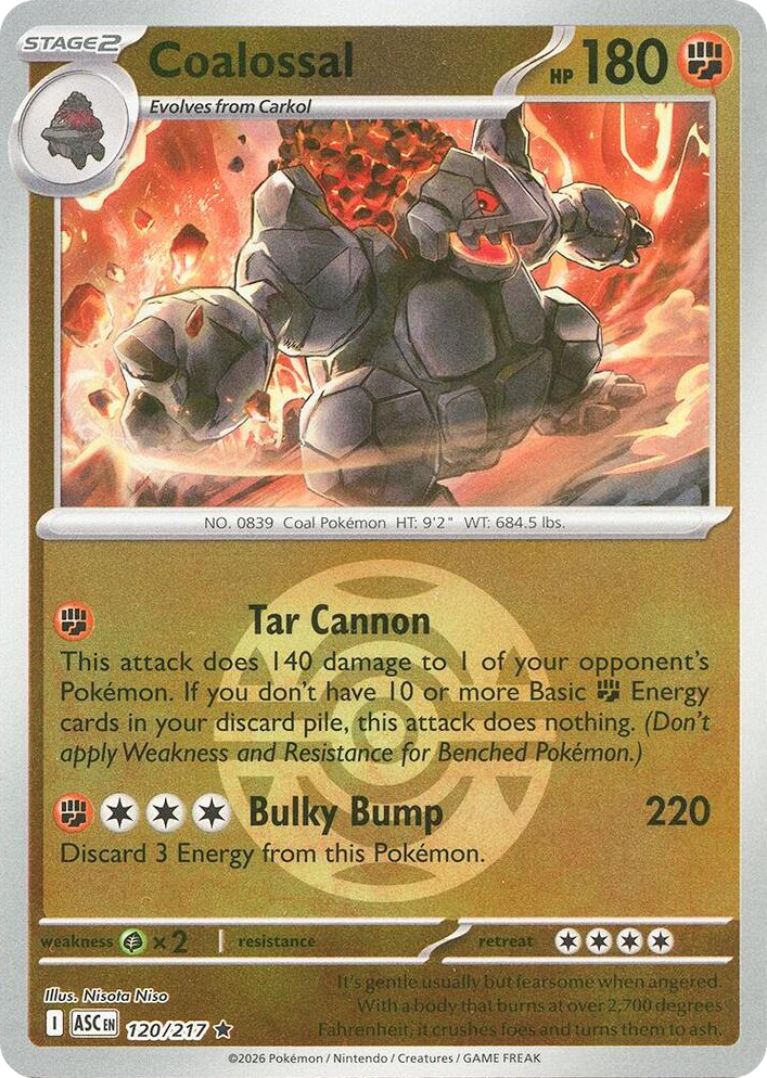 0120 Coalossal (Dusk Ball) Rare Ascended Heroes