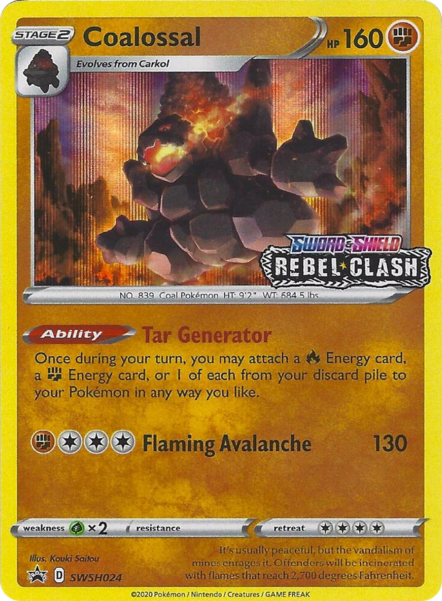 0024 Coalossal - SWSH024 (Prerelease) Promo Sword & Shield Promo Cards