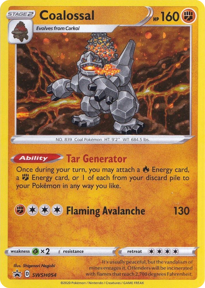 0054 Coalossal - SWSH054 Promo Sword & Shield Promo Cards