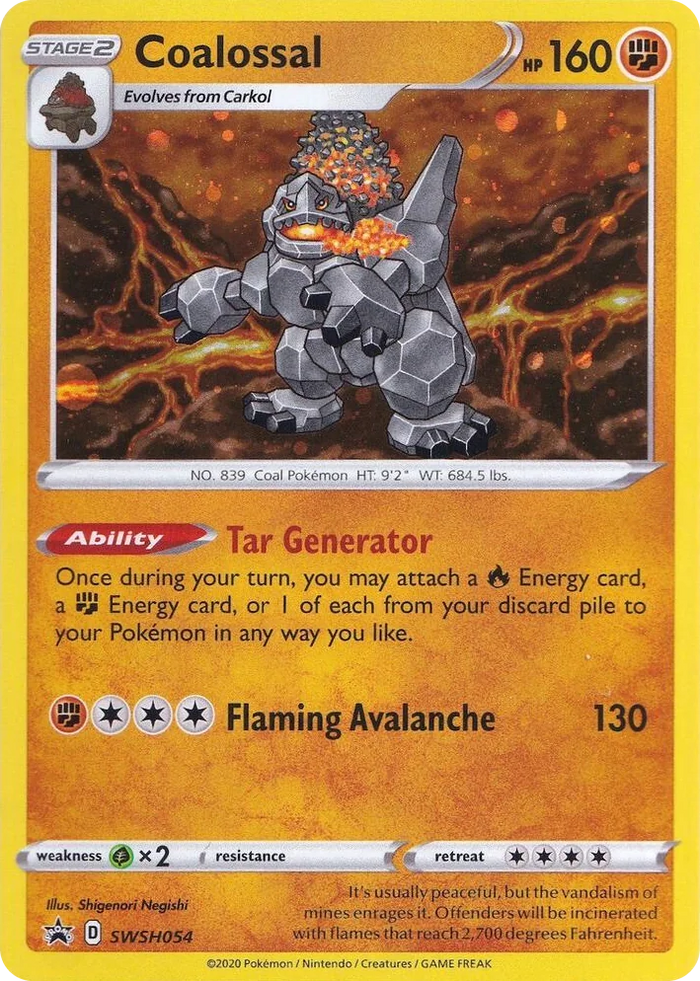 0054 Coalossal - SWSH054 Promo Sword & Shield Promo Cards