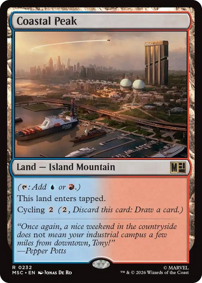 Coastal Peak #232 R - Commander: Marvel Super Heroes Pokemon card