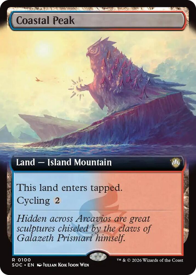0100 Coastal Peak (Extended Art) R Commander: Secrets of Strixhaven