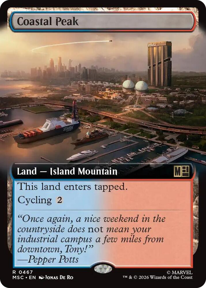 Coastal Peak (Extended Art) #467 R - Commander: Marvel Super Heroes Pokemon card