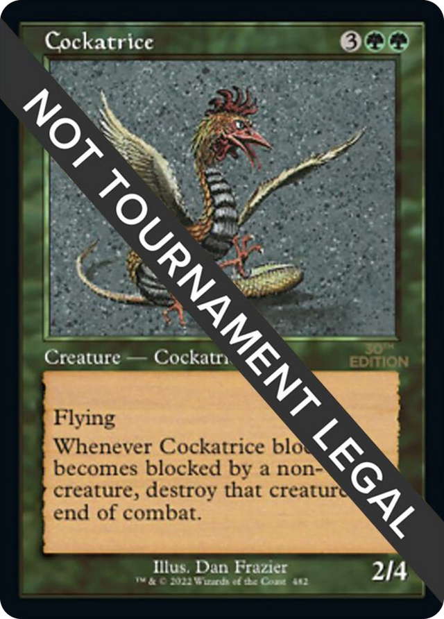 0482 Cockatrice (Retro Frame) R 30th Anniversary Edition