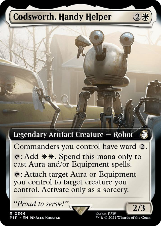 0366 Codsworth, Handy Helper (Extended Art) R Universes Beyond: Fallout