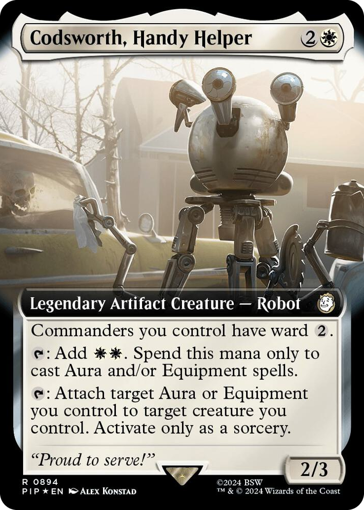 0894 Codsworth, Handy Helper (Extended Art) (Surge Foil) R Universes Beyond: Fallout