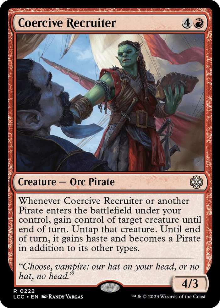 Coercive Recruiter #222 R - Commander: The Lost Caverns of Ixalan Pokemon card