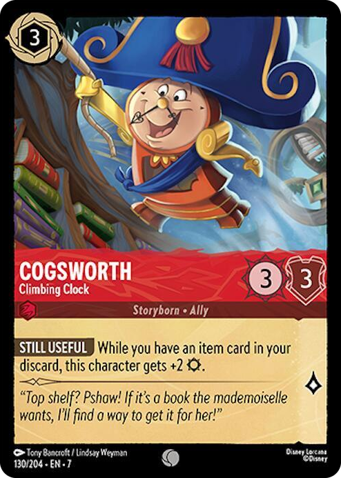 0130 Cogsworth - Climbing Clock Common Archazia's Island