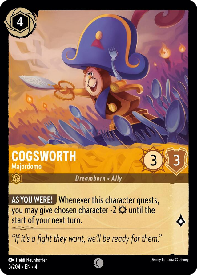 0005 Cogsworth - Majordomo Common Ursula's Return