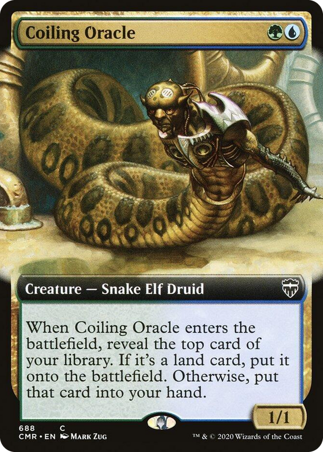 0688 Coiling Oracle (Extended Art) C Commander Legends