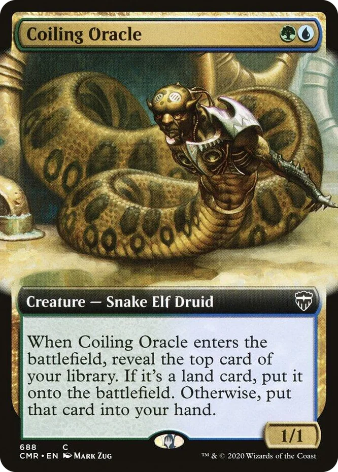 0688 Coiling Oracle (Extended Art) C Commander Legends