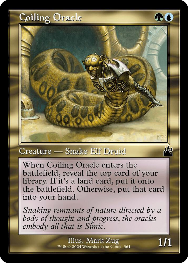 0361 Coiling Oracle (Retro Frame) C Ravnica Remastered