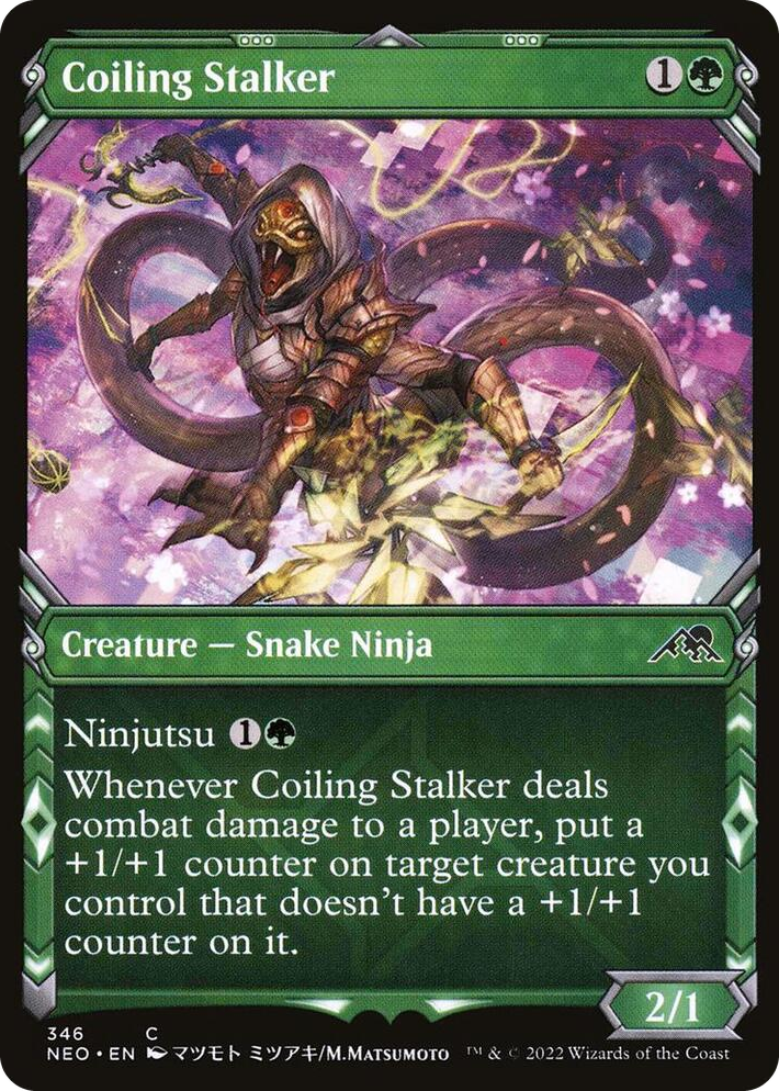 0346 Coiling Stalker (Showcase) C Kamigawa: Neon Dynasty