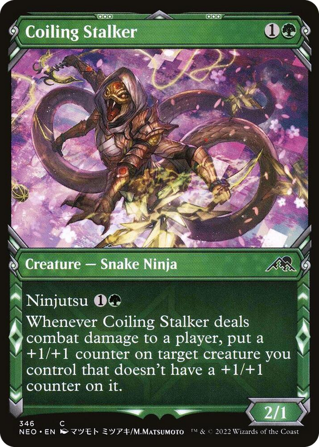 0346 Coiling Stalker (Showcase) C Kamigawa: Neon Dynasty