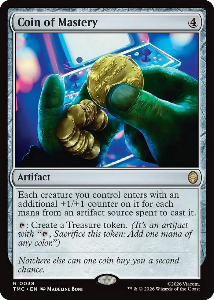 Coin of Mastery #38 R - Commander: Teenage Mutant Ninja Turtles Pokemon card