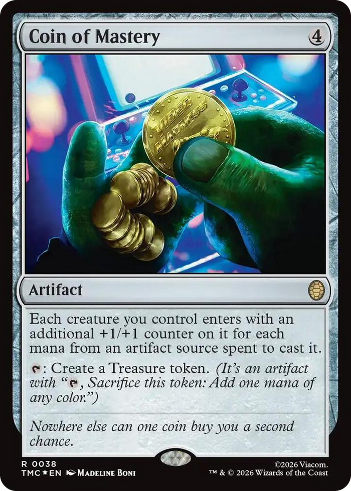 Coin of Mastery (Surge Foil) #38 R - Commander: Teenage Mutant Ninja Turtles Pokemon card