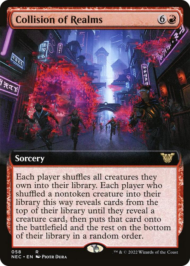 0058 Collision of Realms (Extended Art) R Commander: Kamigawa: Neon Dynasty