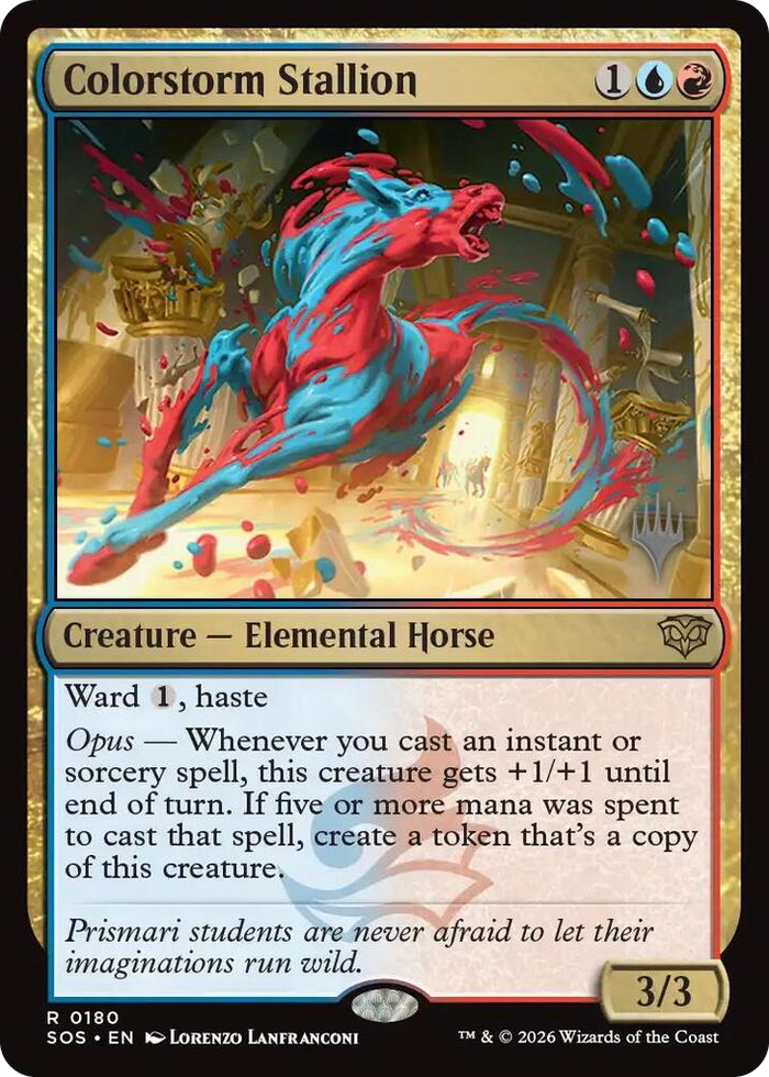 Colorstorm Stallion #180 R - Promo Pack: Secrets of Strixhaven Pokemon card