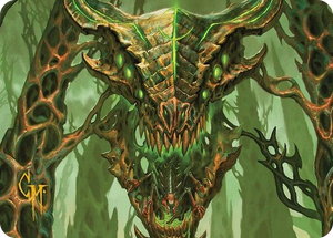 0008 Colossal Dreadmask Art Card (Gold-Stamped Signature) S Art Series: Modern Horizons 3