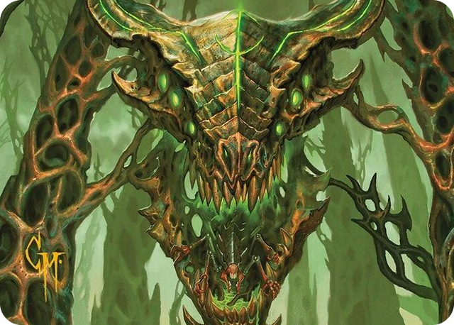 0008 Colossal Dreadmask Art Card (Gold-Stamped Signature) S Art Series: Modern Horizons 3
