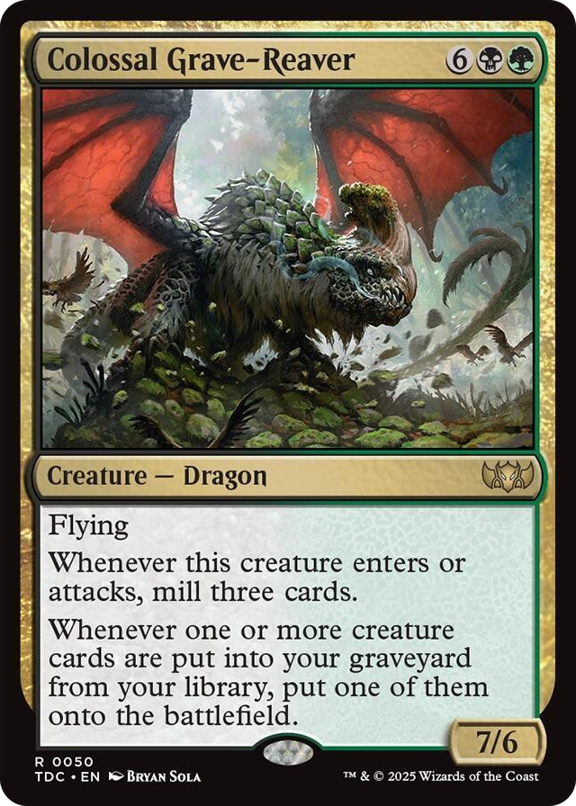 Colossal Grave-Reaver #50 R - Commander: Tarkir: Dragonstorm Pokemon card