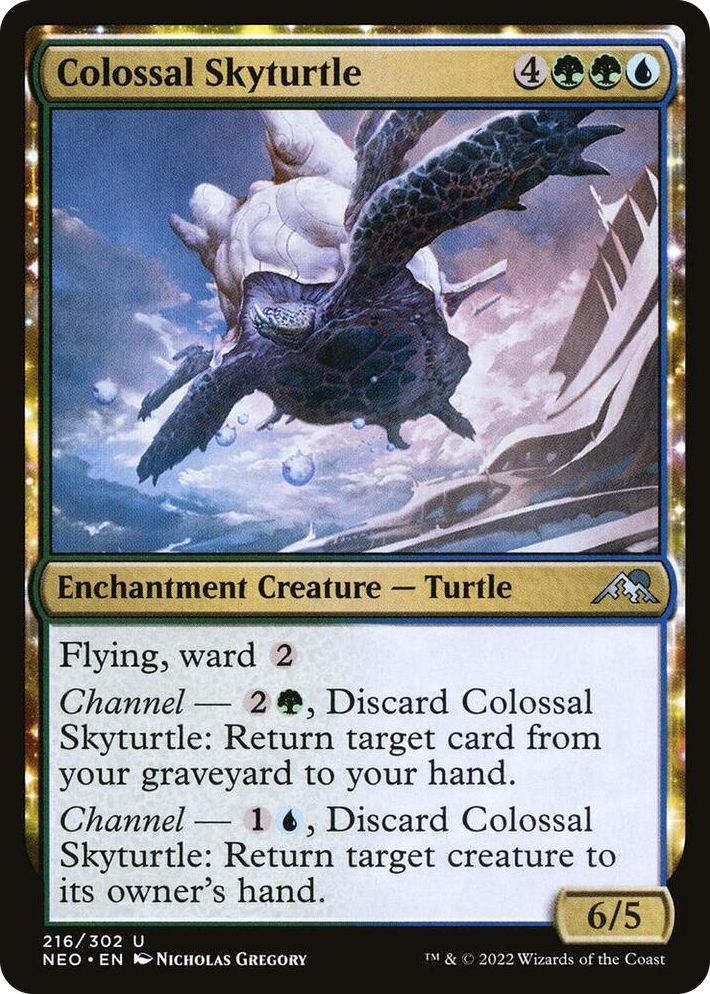 0216 Colossal Skyturtle U Kamigawa: Neon Dynasty