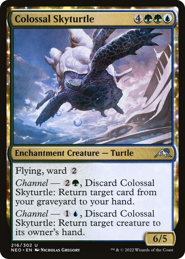 0216 Colossal Skyturtle U Kamigawa: Neon Dynasty