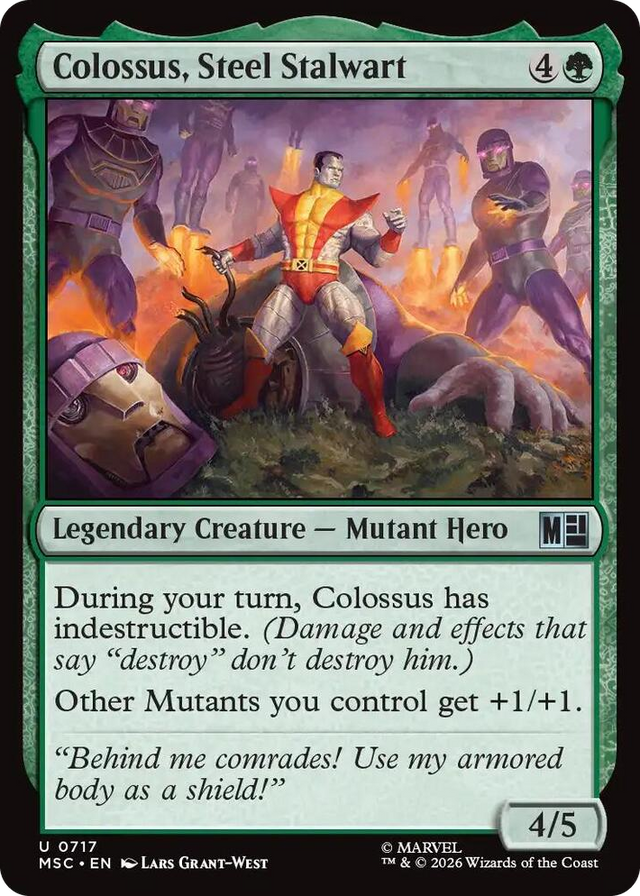 0717 Colossus, Steel Stalwart U Commander: Marvel Super Heroes