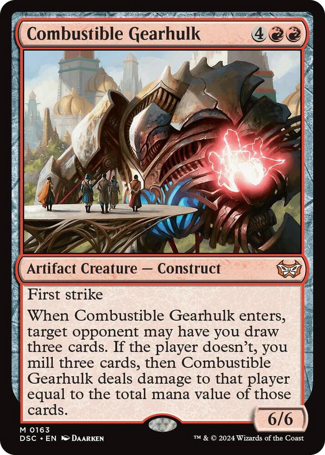0163 Combustible Gearhulk M Commander: Duskmourn: House of Horror