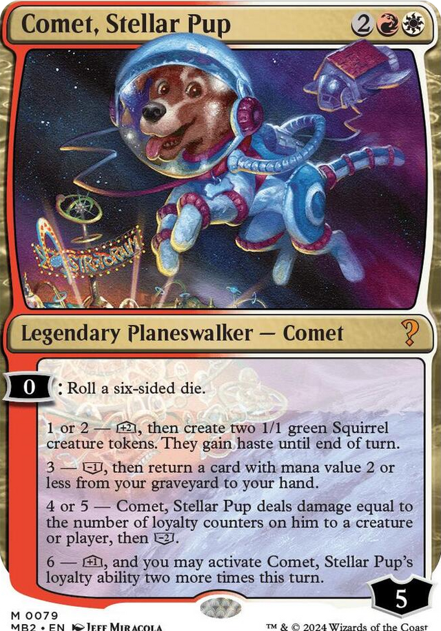 0079 Comet, Stellar Pup (White Border) M Mystery Booster 2